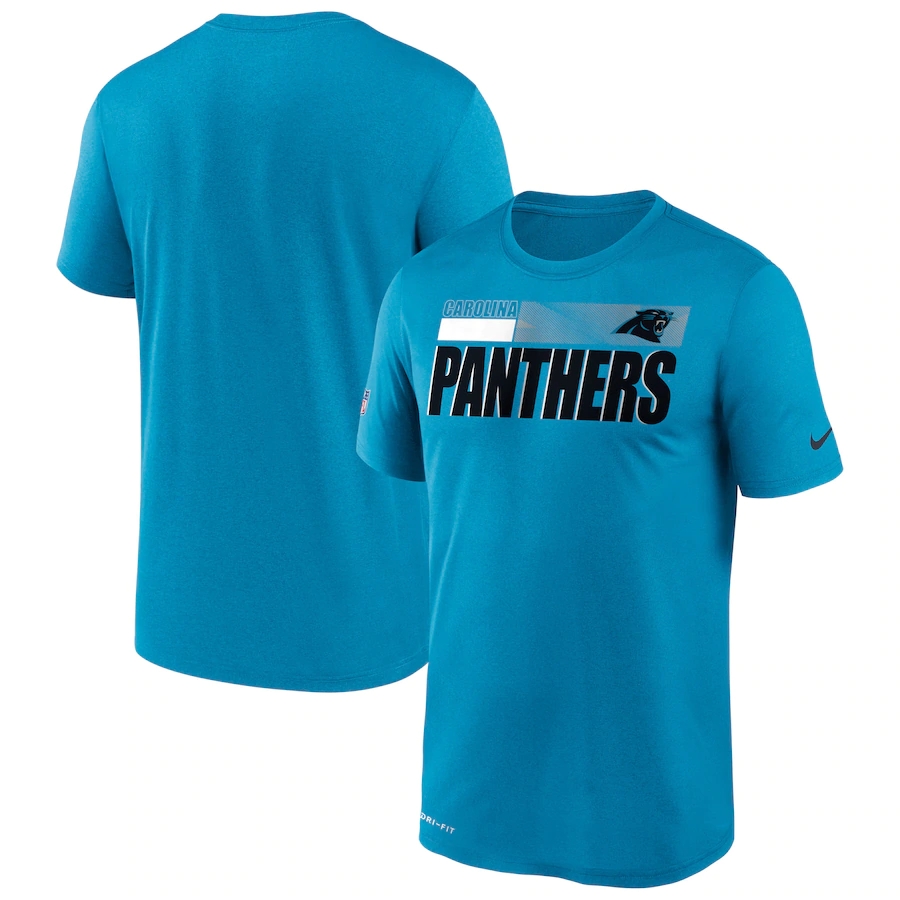 Men's Carolina Panthers 2020 Blue Sideline Impact Legend Performance T-Shirt